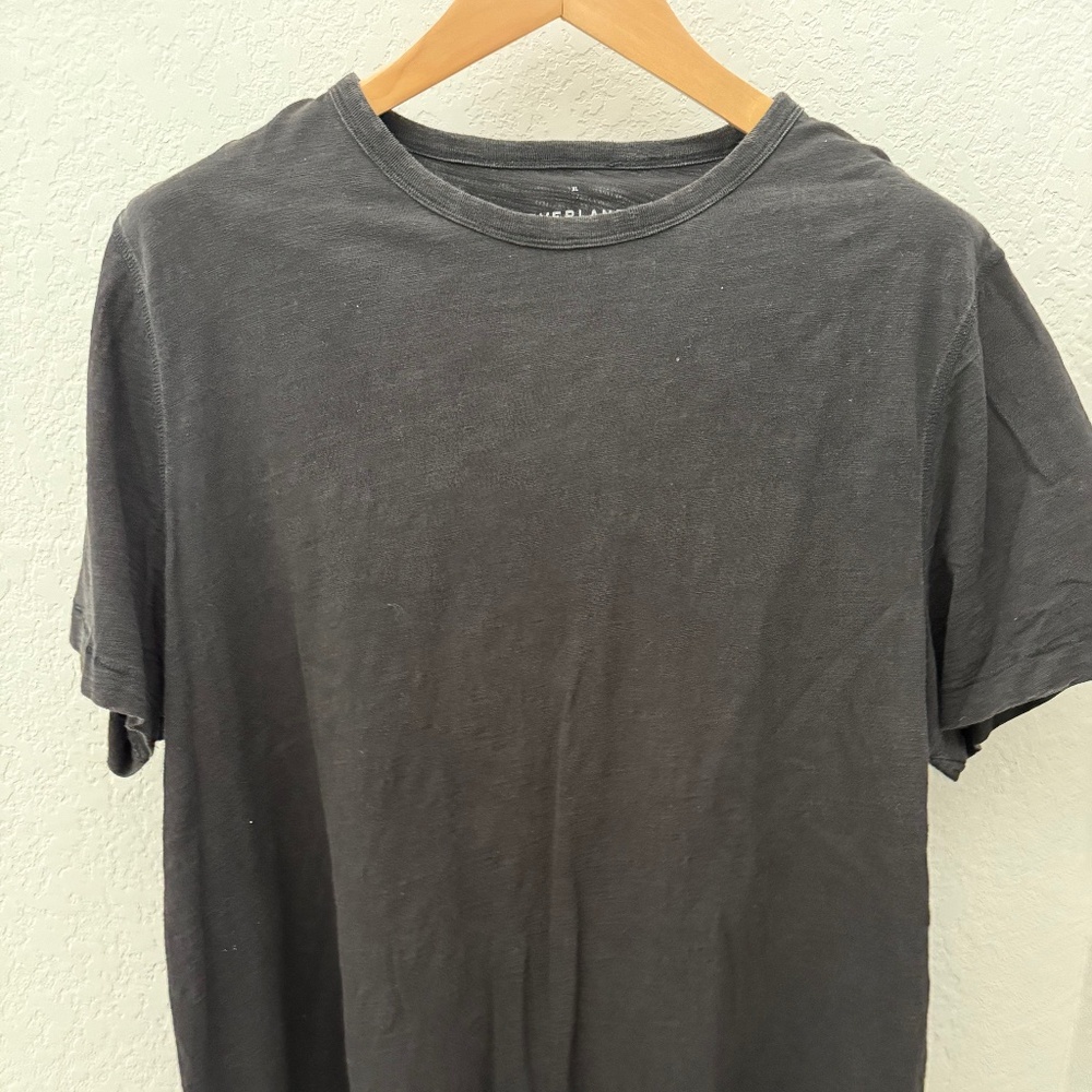 Everlane Cotton Slub Crew T-Shirt - XL Black